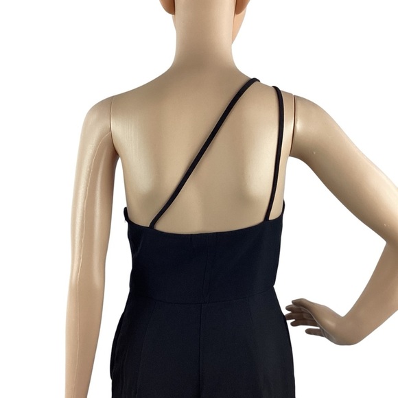 Line & Dot Vaughn One Shoulder Ring Detail Black Jumpsuit Small - Picture 6 of 9